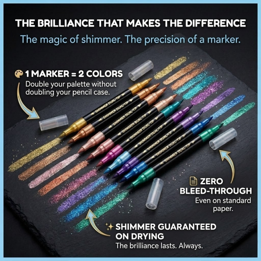 L’ÉCLAT’ART™ — Shimmer Glitter Markers